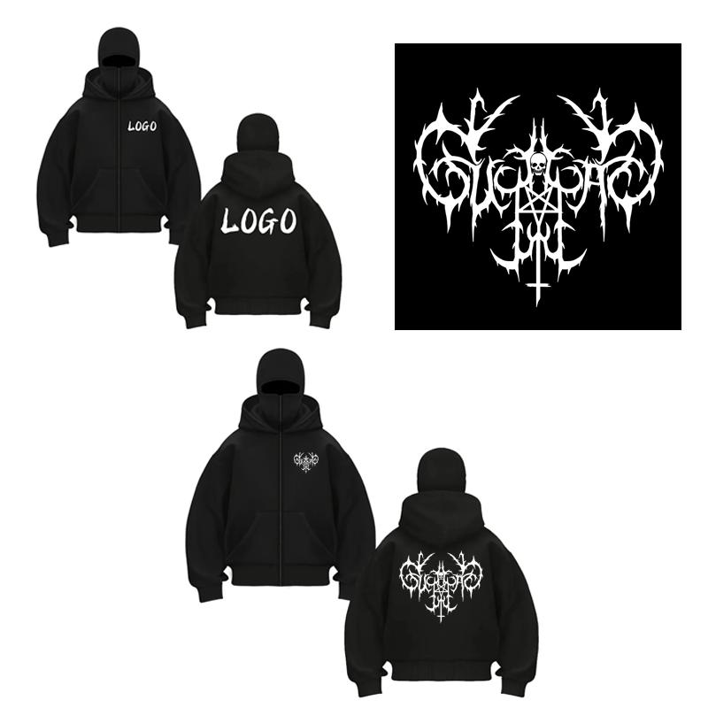 Custom Your Logo DIY Autumn Unisex Fashion Double Layer Hoodie Y2K Oversized Loose Zipper Sweatshirt Street Trend Sportswear