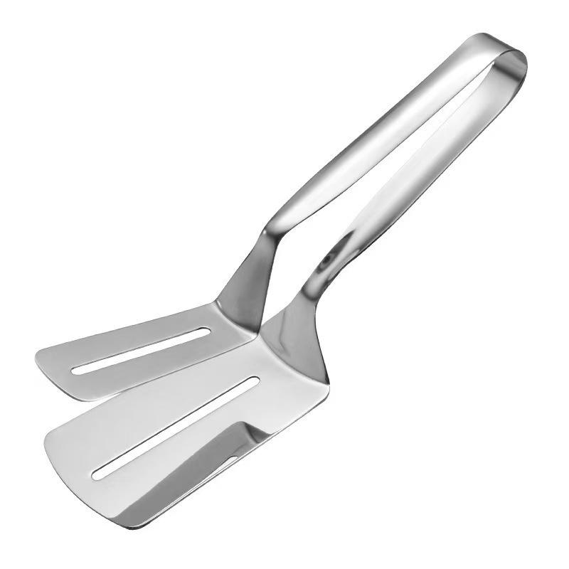 Stainless Steel Multi-Function Food Clip: Steak, Bread, Pizza, BBQ Spatula Tongs