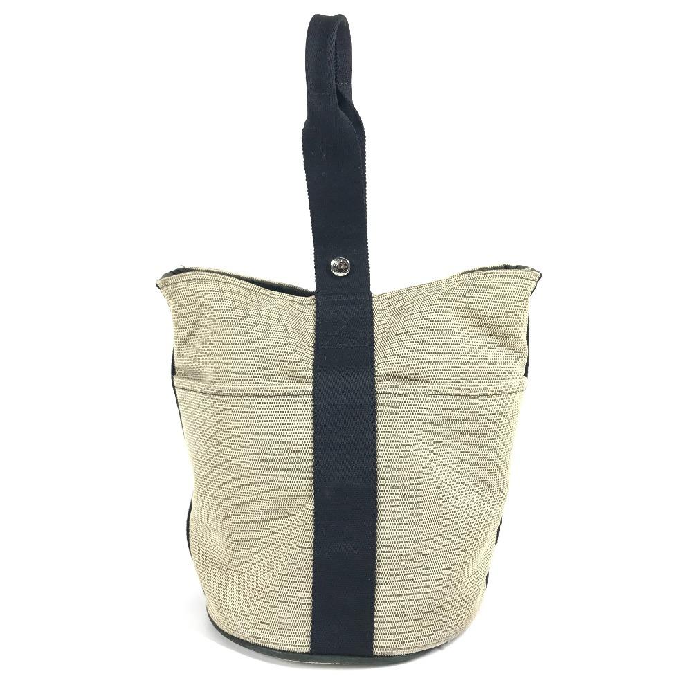 Hermes Saksaw MM Saksaw MM Bag Hand Bag Canvas Black/gray