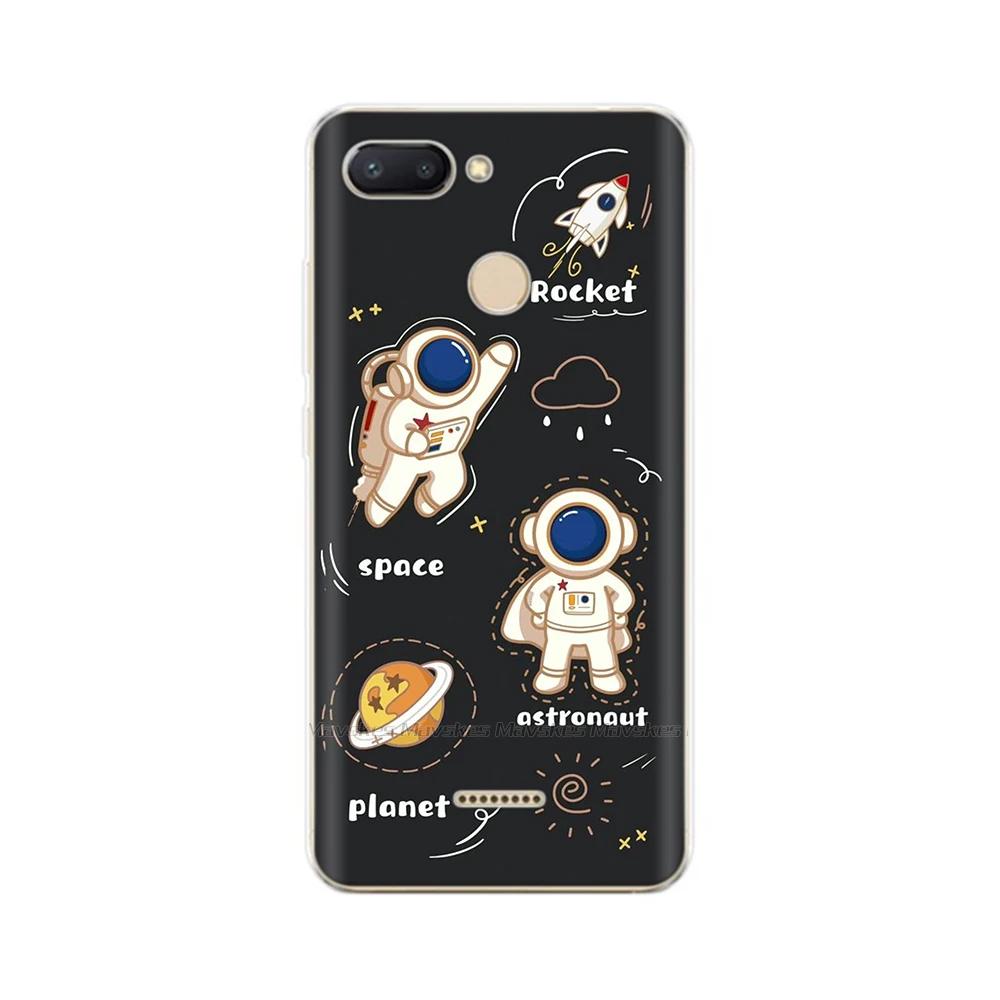 For Redmi 6 Phone Cover Transparent Silicone TPU Protective Cats Flower Print Covers Case For Xiaomi Redmi 6 6A Redmi6 Funda