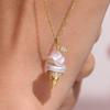 Fashion Pearl Chain Ice Cream Necklace Women'S Light Luxury Niche Design Clavicle Chain Jewelry