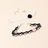 2025 new simple lace neck strap necklace ins super fairy flower neck chain collar choker short collarbone chain