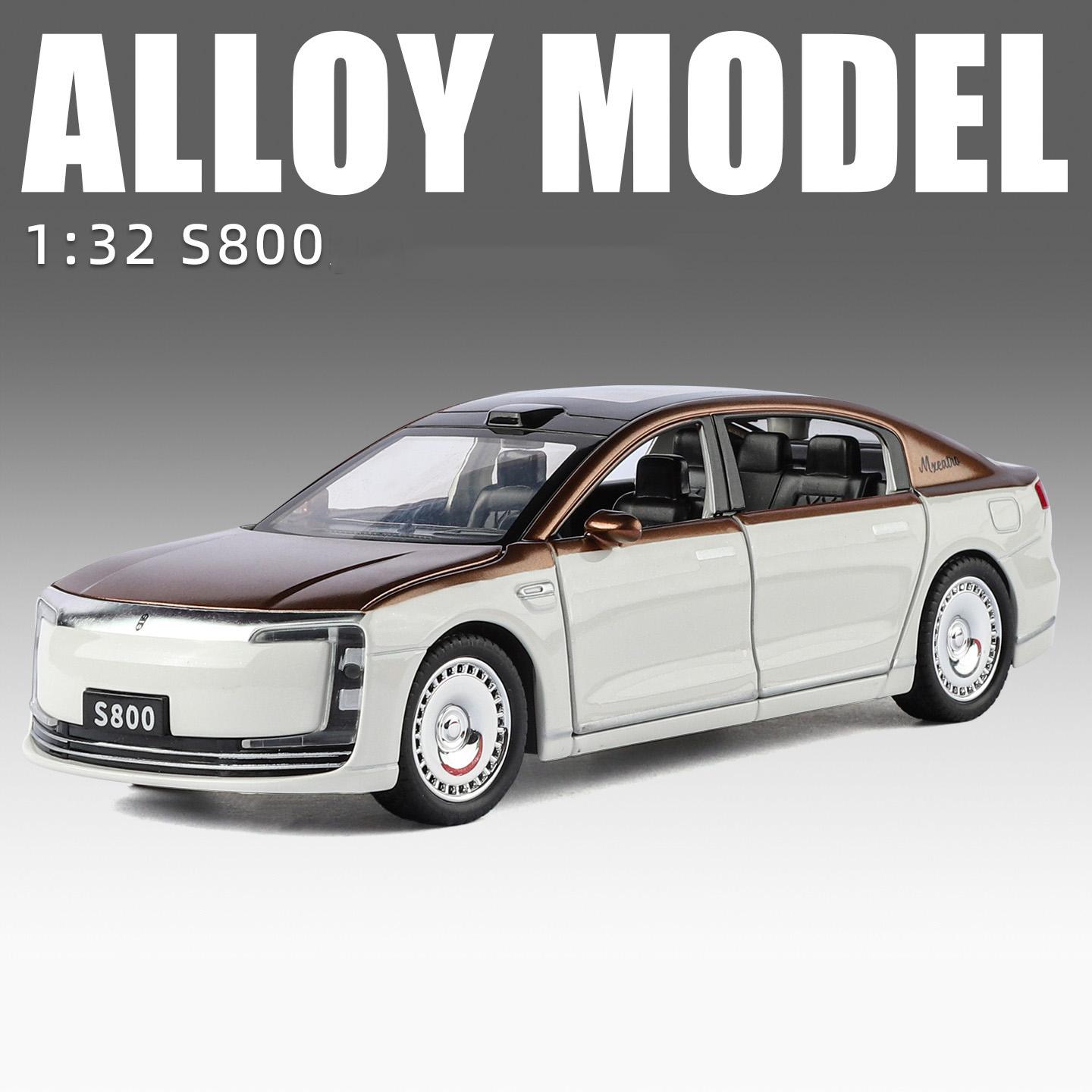 

1:32 MAEXTRO S800 Сплав Luxy Модель Литьевой Металл Автомобили Новой Энергии Модель Автомобиля Высокая Симуляция Звук и Свет Детская Игрушка Подарок белый