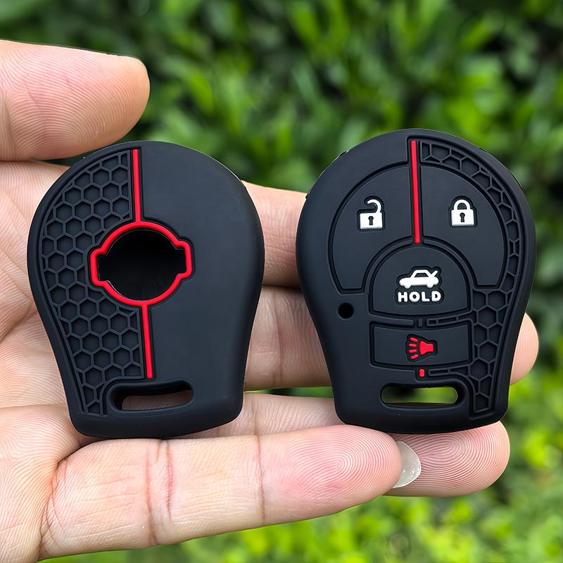 Silicone Car Key Case Cover For Nissan Maxima Versa Altima Sentra Tiida Armada Juke Micra Cube Car-styling Fob 4 Buttons
