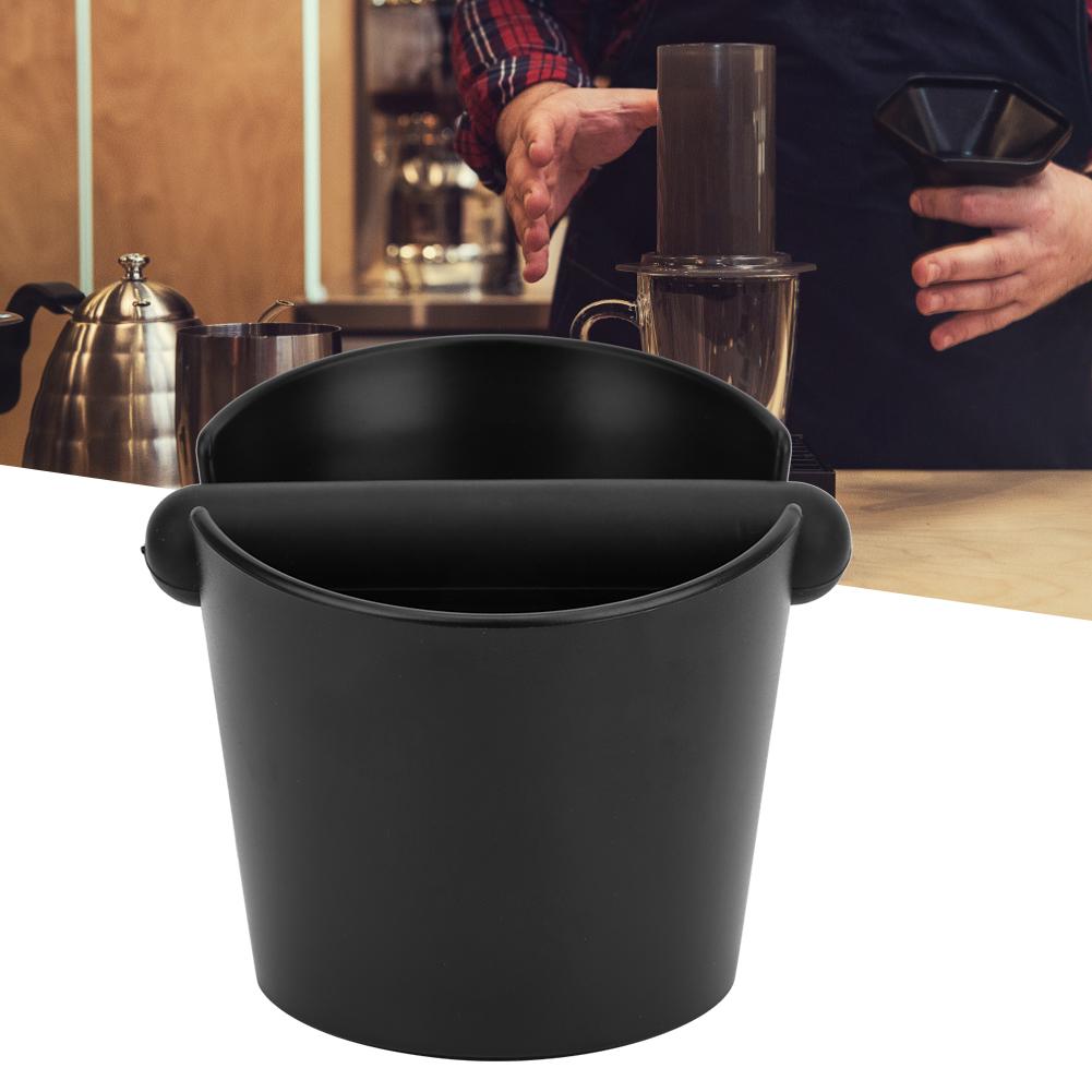 Coffee Knock Box Anti-Slip Coffee Slag Grounds Bucket with Rubber Bar Coffee Making