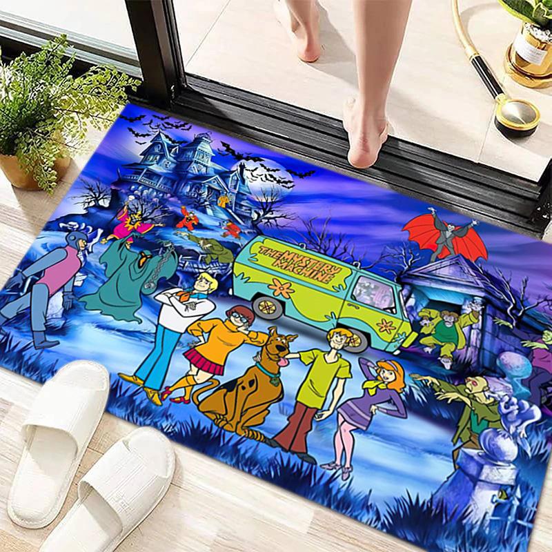 Halloween Cartoon Comedy Adventure Movie Scooby-Doo Carpet Is Suitable for Living Room and Bedroom Doormats Office Balcony Decorative Carpet V4