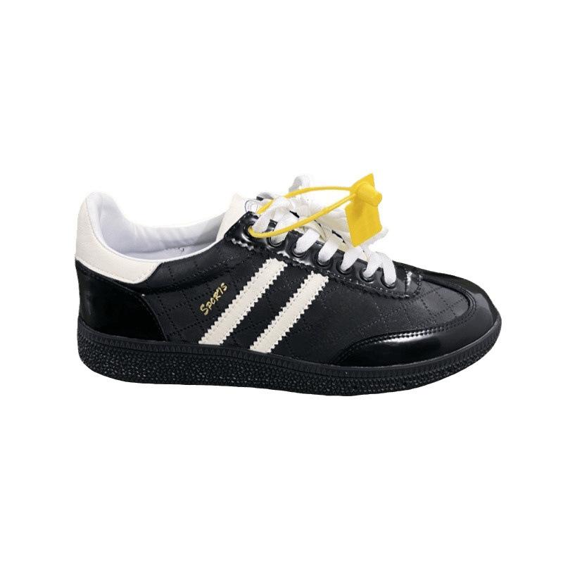 Platform Women's New Black and White Casual Retro Striped Sports Versatile Board Shoes