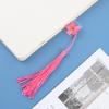 Portable acrylic transparent bookmark, colorful floral pattern reading aid bookmark, bookmark with tassel for marking book pages