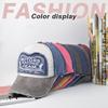 Fashion Patchwork Baseball Hat for Men Women Washed Cotton Adjustable Sunshade Duck Tongue Cap Unisex Street Hip Hop Peaked Hat