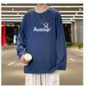 Printed Autumn Winter Sweater Men's Spring and Autumn 2024 Korean New Round Neck Loose Top Chic Hong Kong Style Trendy
