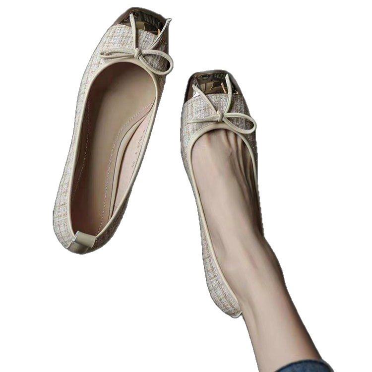 French thick heel with single shoes women's 2025 new autumn comfortable small fragrant soft sole casual Mary Jane shoes