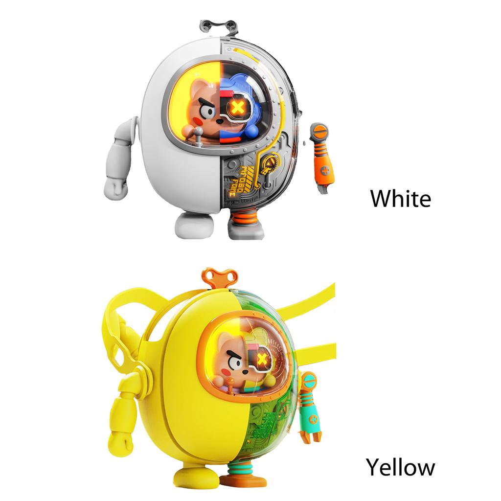 Protable Mini Mecha Fan for Home Work Bladeless 900mAh Hanging Neck Fan Night Light Cooler Fan 3-gear