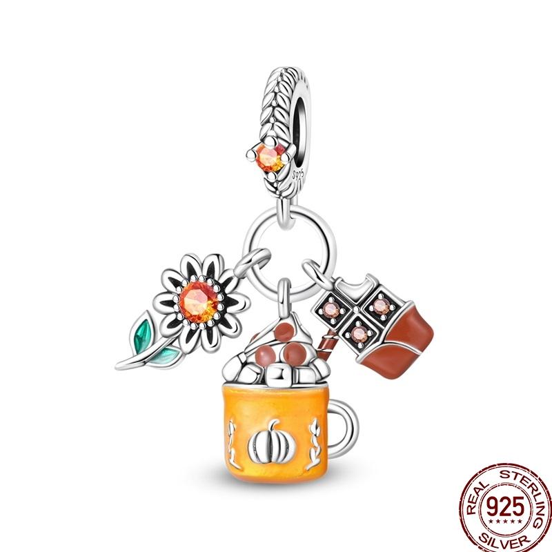 Original Copper Halloween Charms Pumpkin Doctor Skeleton Bead Pendant Fit 3Mm Bracelet Diy Jewelry Gift For Women