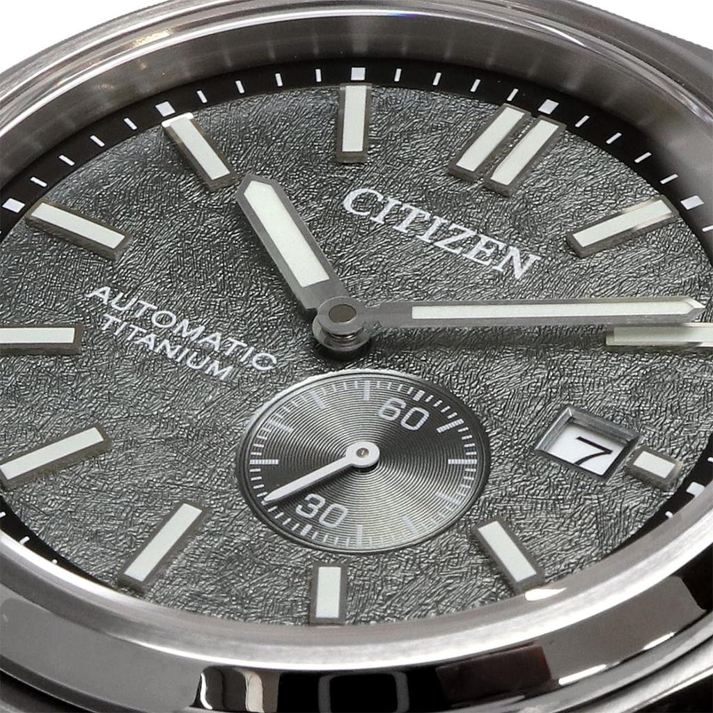 CITIZEN Zenshin Collection Automatic Men Watch Super Titanium Sapphire Glass Textured Face Gray Overseas Model NJ0180-80H