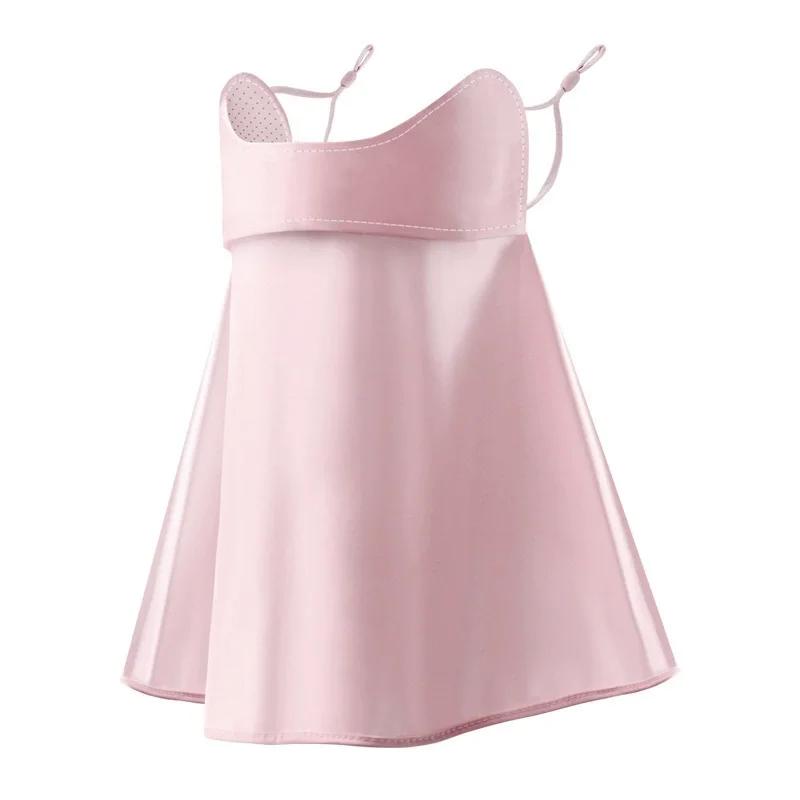 

Дышащая вуаль из ледяного шелка для женщин, полумаска с защитой от ультрафиолета, с покрытием для глаз и шеи, идеально подходит для защиты от солнца летом на открытом воздухе