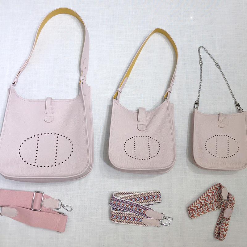 Stil High-end Personalizat Cusut Manual Bandă de Păr Evelyn Strat Piele de Vacă Versatilă Mini Geantă Găleată Geantă de Umăr Simplă Geantă Crossbody