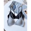 Women Sexy Deep V Mesh Neckline Backless Wireless Thin Triangle Cup Beauty Back Bra