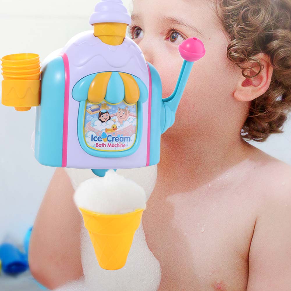 Simulation Ice Cream Bubble Maker Delicate Kid Toys Bath  Outdoor Bathtub Shower