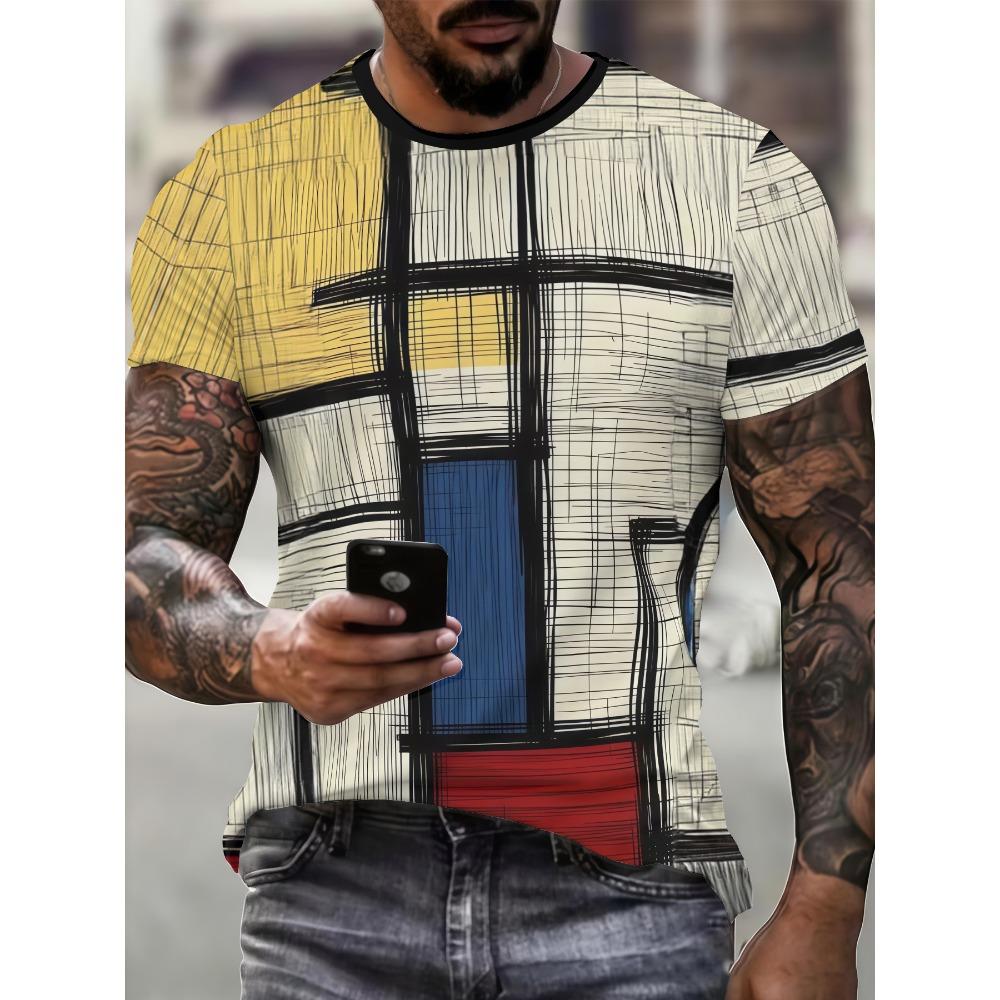 3D Print Creative Sports Commuter Versatile Short Sleeve Manswear XS