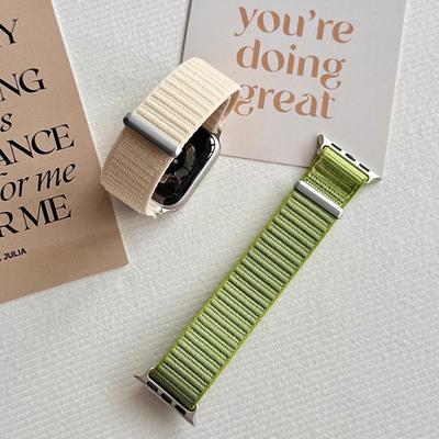 Armbänder für Apple Watch 10 Band 40mm 49mm 46mm 45mm 44mm 41 Sport Nylon-Schlaufe Correas iWatch Serie 9 8 7 6 5 3 SE Ultra2 Armband