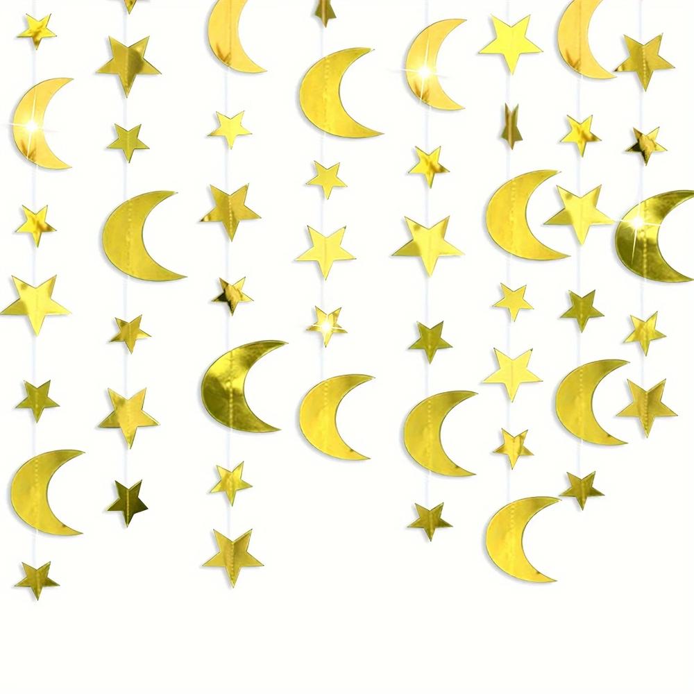 

Star Moon Hanging Decoration Ramadan Banner Flag Pulling Room Decoration