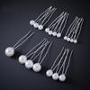 Fashion Pearl Bridal U-shaped Pin Metal Barrette Clip Hairpins Rhinestone Wedding Hairstyle Design Tools Women Hair Accessories