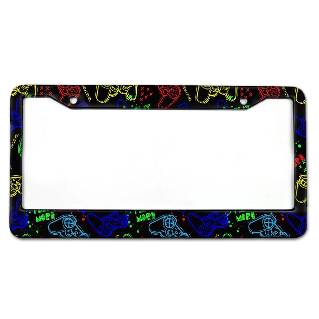 Game Series Series Pattern American Standard License Plate Frame Made of Aluminum Alloy Material