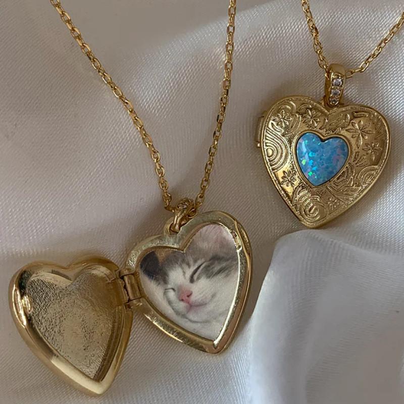 Heartshaped Pendant Necklace With Gold Plating And Ochain For Romantic Gift And Fashion Accessory