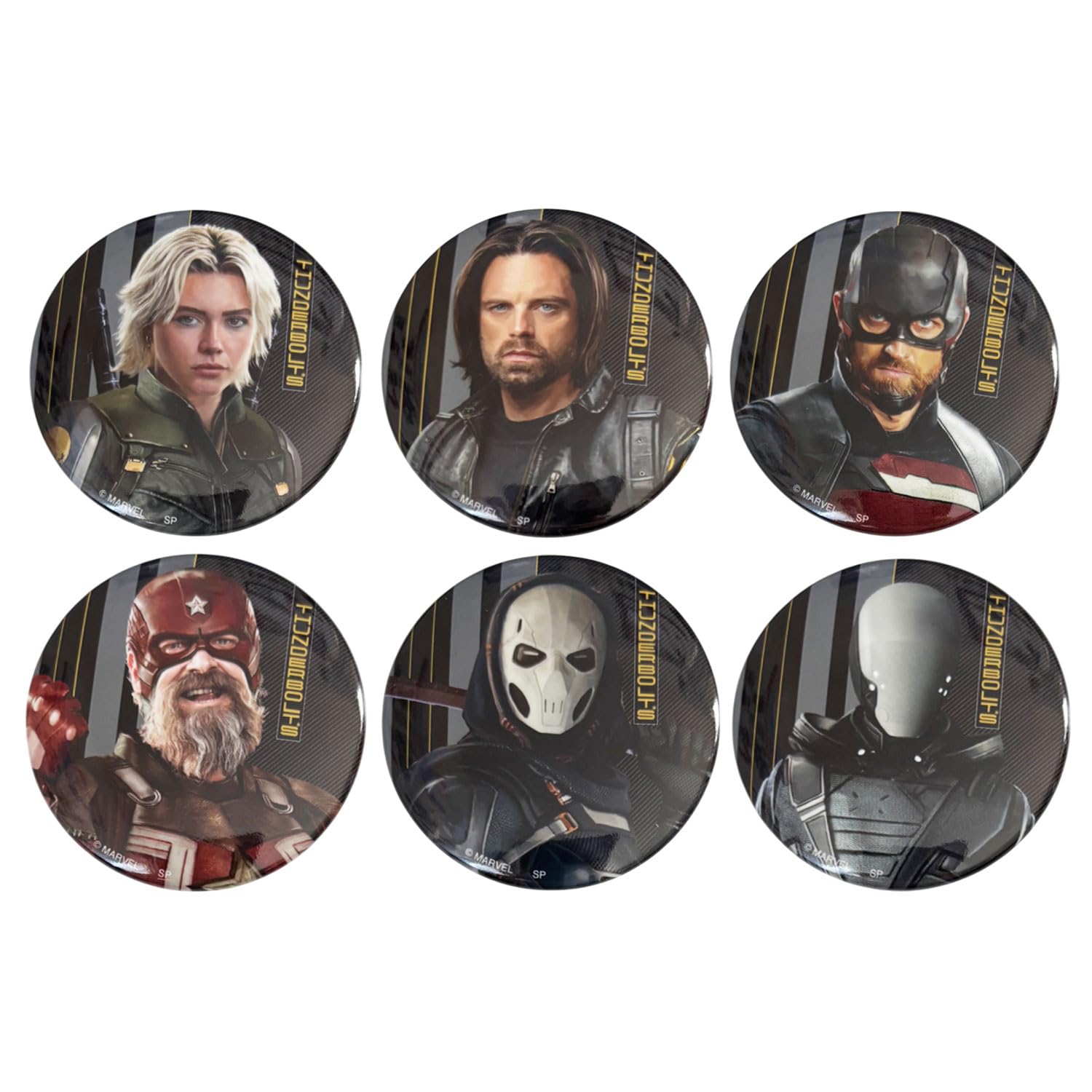 

Small Planet Marvel Can Badge Complete Set of 6 Thunderbolts