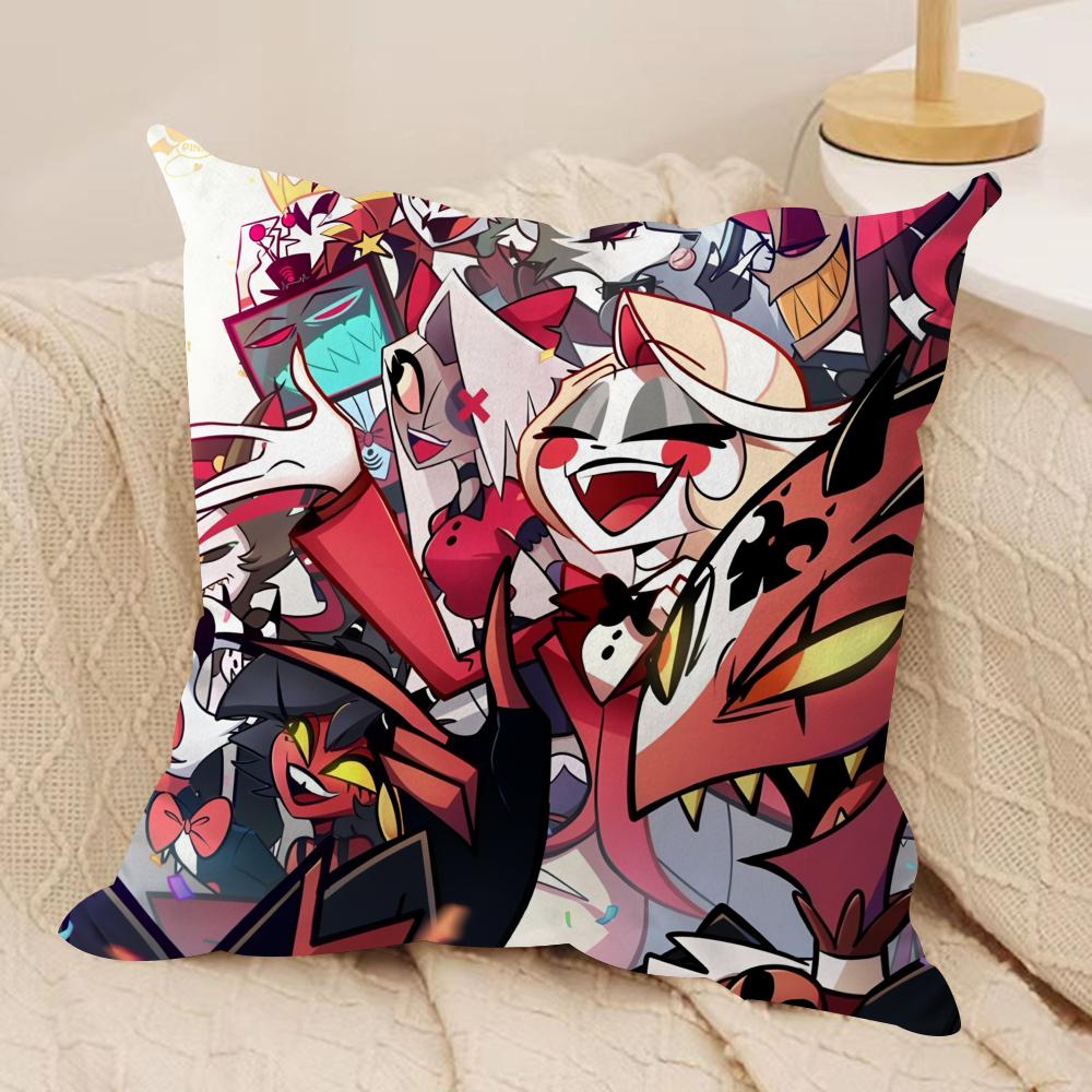

Cartoon hhazbin hhotel Cushion Cover Soft Plush Fabric DoubleSided Printed Cushion Covers for All Seasons Home Decor 30x30cm