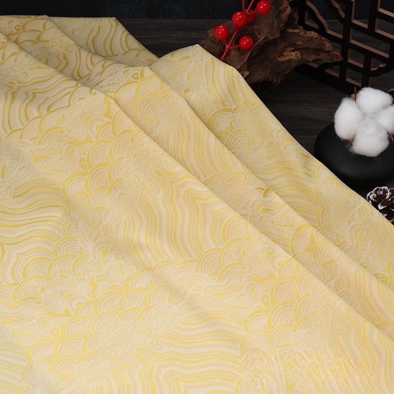 

100x150cm Wave Jacquard Fabric Polyester Breathable for Clothes Hanfu Horse Face Skirt Curtain Diy Sewing Soft Cloth 100x150cm
