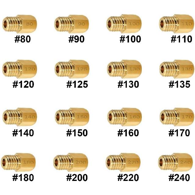 Strongthium 30 Pcs Main Jet and Pilot Slow Jet Kit for Mikuni Carburetors Large Hex VM4/042 & VM22/210 Set