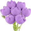 Handmade Crochet Flowers Bouquet, 7Pcs Knitted Tulip Flower Bouquets For Valentines, Anniversary, Mother'S Day, Birthday, Woman