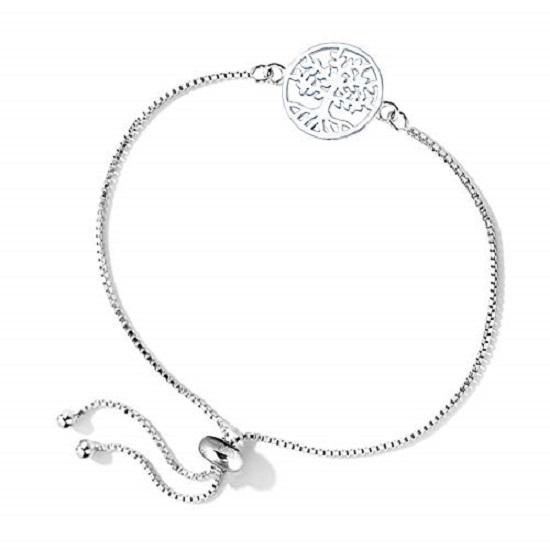 Bracciale LeCalla S925 in argento sterling con albero della vita scorrevole per donne adolescenti