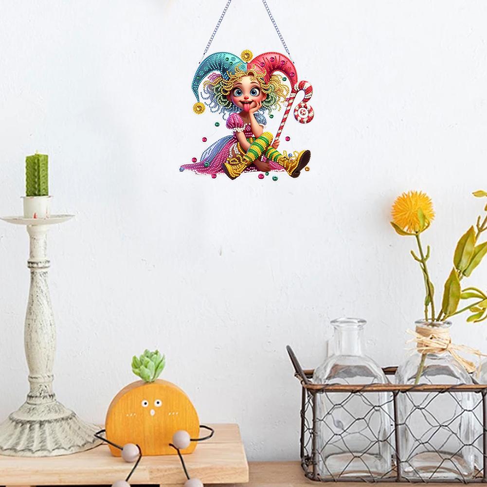 2D Flat DIY Rhinestone Diamond Art Window Pendants Diamond Painting Set Double-sided Printing Home Wall Decoration Crafts