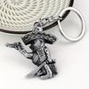 1pc Fashion Zinc Alloy Silver Bronze Pirate Pendant Key Ring Bandit Pirate Keychain for Women Men.