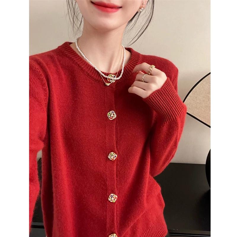 

Dimanaf 2024 Осень Женские Базовые Свитера Пуловеры Кардиганы Топы Женские Трикотажные Однотонные Белые Футболки Рубашки One Size белый