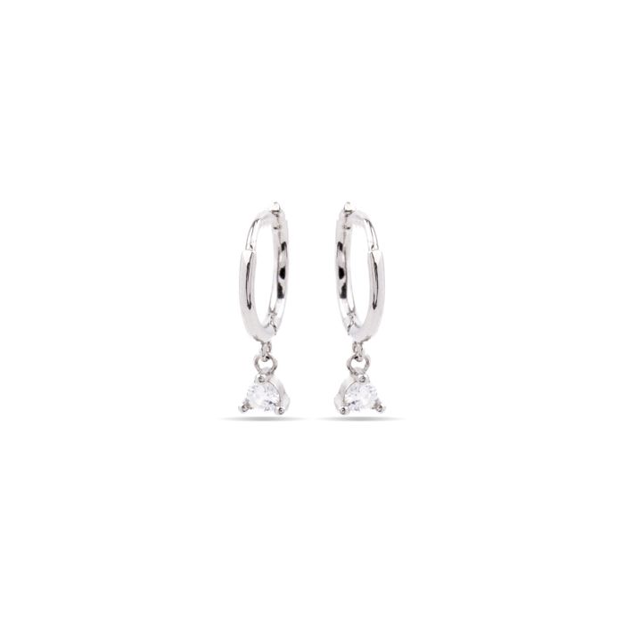 Boucles d'oreilles - LUXENTER - Xomi - Argent 925 - Zircone Cubique - Créole
