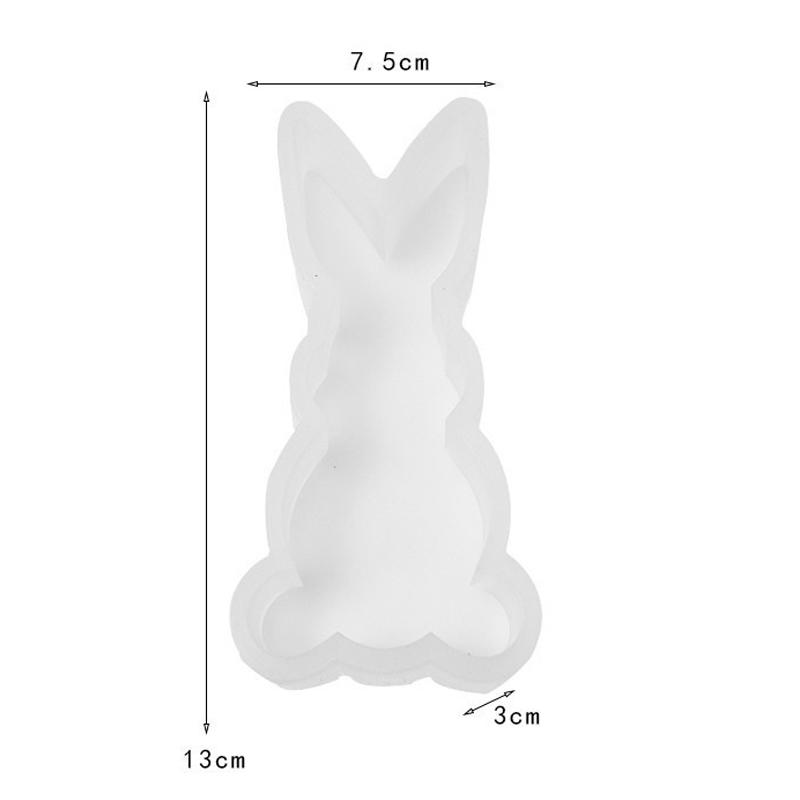 Cute Rabbit Silicone Mold 3D Animal Candle Scented Making Epoxy Mould DIY Handmade Easter Gift Baking Tools Home Decor