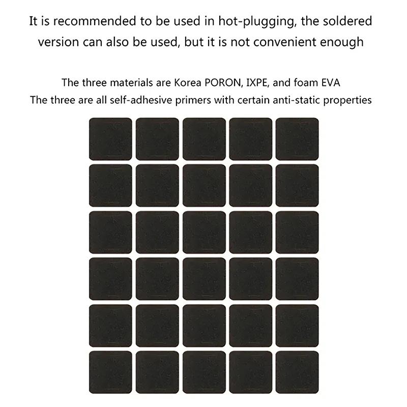 120Pcs Poron Ixpe Eva Pad For  Swappable Mechanical Keyboard Switch Reduce Noise Mute Foam Pads