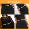 Gold Butterfly Bow Resin Sparkle Flexible Waist Chain For Summer Occasion Women