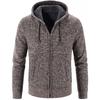Pánská móda pro volný čas Teplé jednobarevné bundy s kapucí s dlouhým rukávem