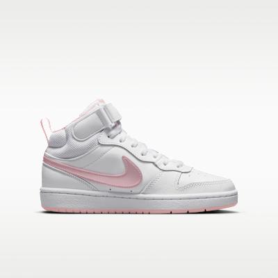 Nike Court Borough Mid 2 White Pink Glaze (GS)