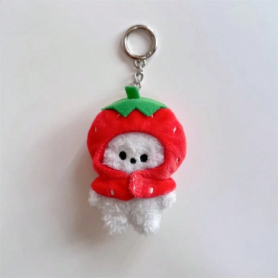 LINE FRIENDS BT21 Anime Kpop und Cartoon-Thema 9cm Mini-Plüsch Perfekte Schlüsselanhänger und Rucksackanhänger Cartoon-Frucht-Serie
