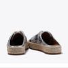 Fashion Fashionable Sequined Toe Half-slipper Women's 2025 Summer New Thick-soled Straw Woven Hemp Rope Fisherman's Shoes