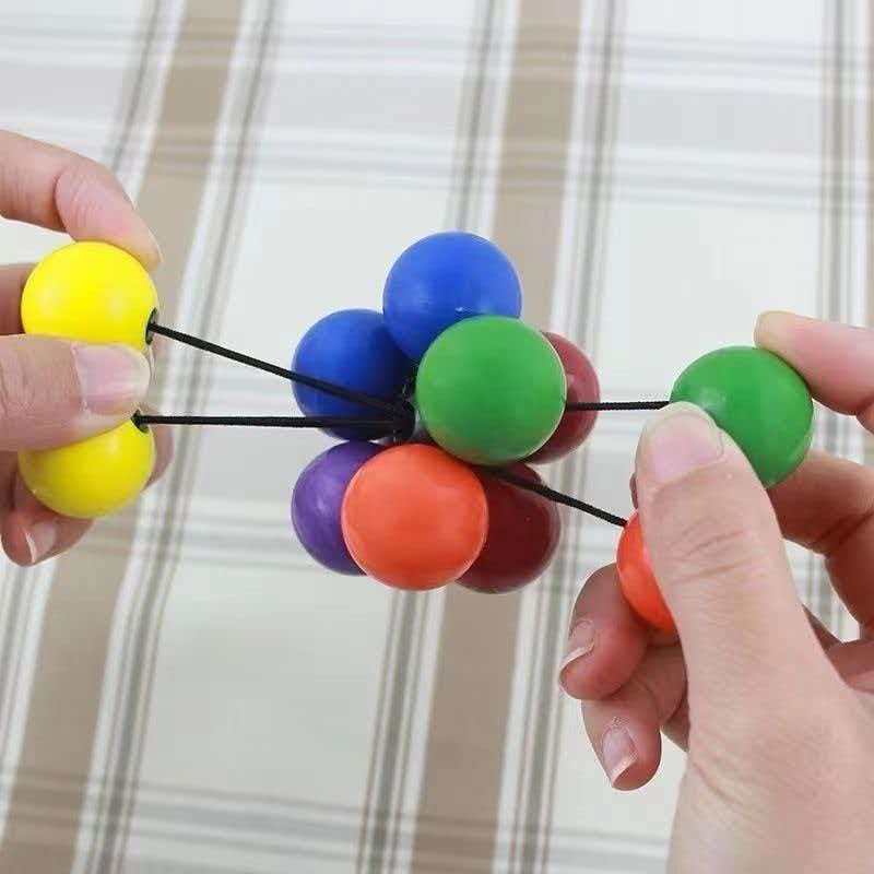 Big Sensory Rainbow Balls Fidget Toys ADHD Autism Stress Relief Calm Down for Teen Kids Boys Girls Easter Basket Stuffers Gifts