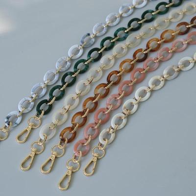 DIY Yeni Moda Kadın Çanta Aksesuarı Metal Zincirler Şeker Bej Yeşil Sarı Reçine Sevimli Kayış Kadın Debriyaj Omuz Çanta Zinciri