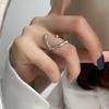Pure 925 Sophisticated Silver Ring With Geometric Patterns And Elegant Pearl For Womens Fashion