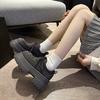 Retro Matte Loafer Small Leather Shoes Women's 2025 Spring New British Style Fashion Shorty Le Heightened Platform Shoes