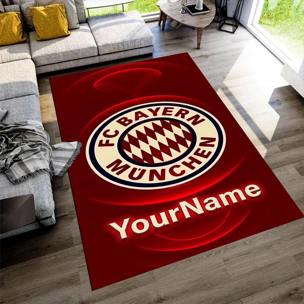 Bayern Munich Customized Name Area Rug Suitable for Living Rooms Study room Playrooms Entryway Anti-slip Rug Decorate Offices Gift for Festivals